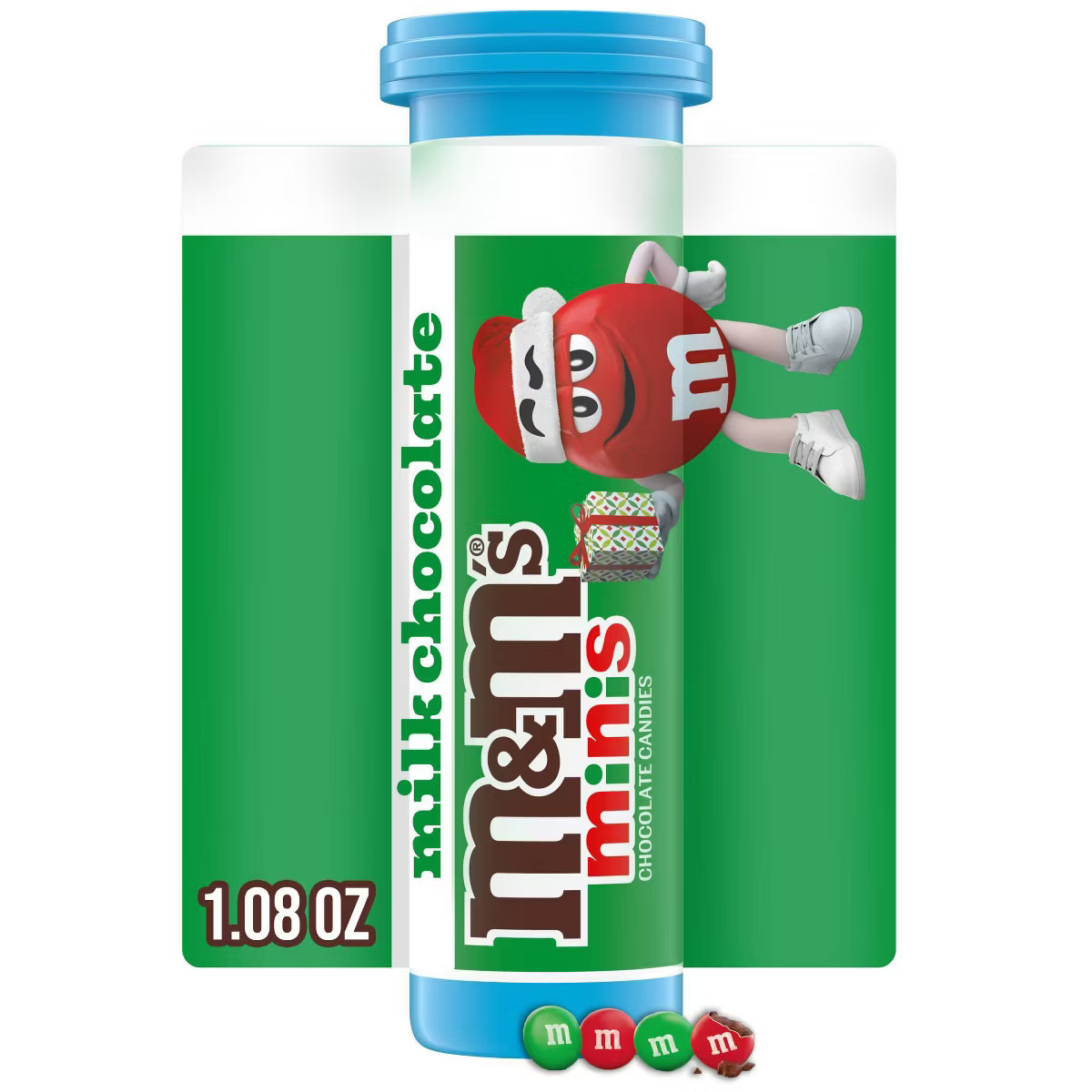 M&M's Holiday Milk Chocolate Minis Christmas Candy Tube - 1.08oz | Target