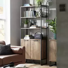 Buy Habitat Nomad 2 Door Display Cabinet - Oak | Display cabinets | Habitat | Habitat UK