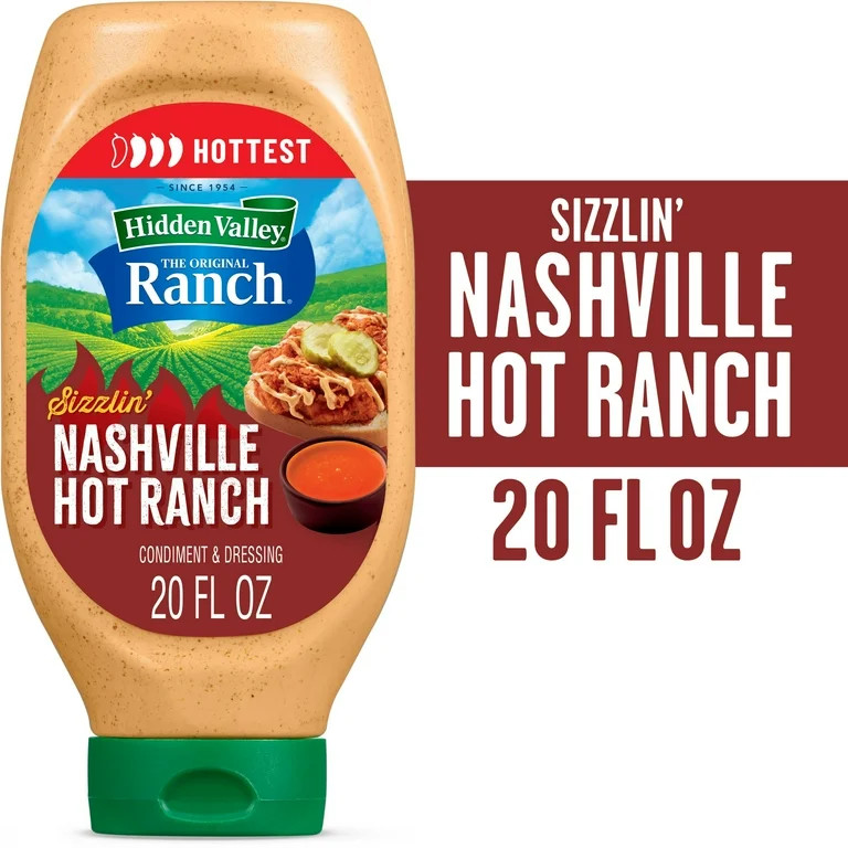 Hidden Valley Sizzlin Nashville Hot Ranch Condiment and Dressing, 20 fl oz Bottle | Walmart (US)