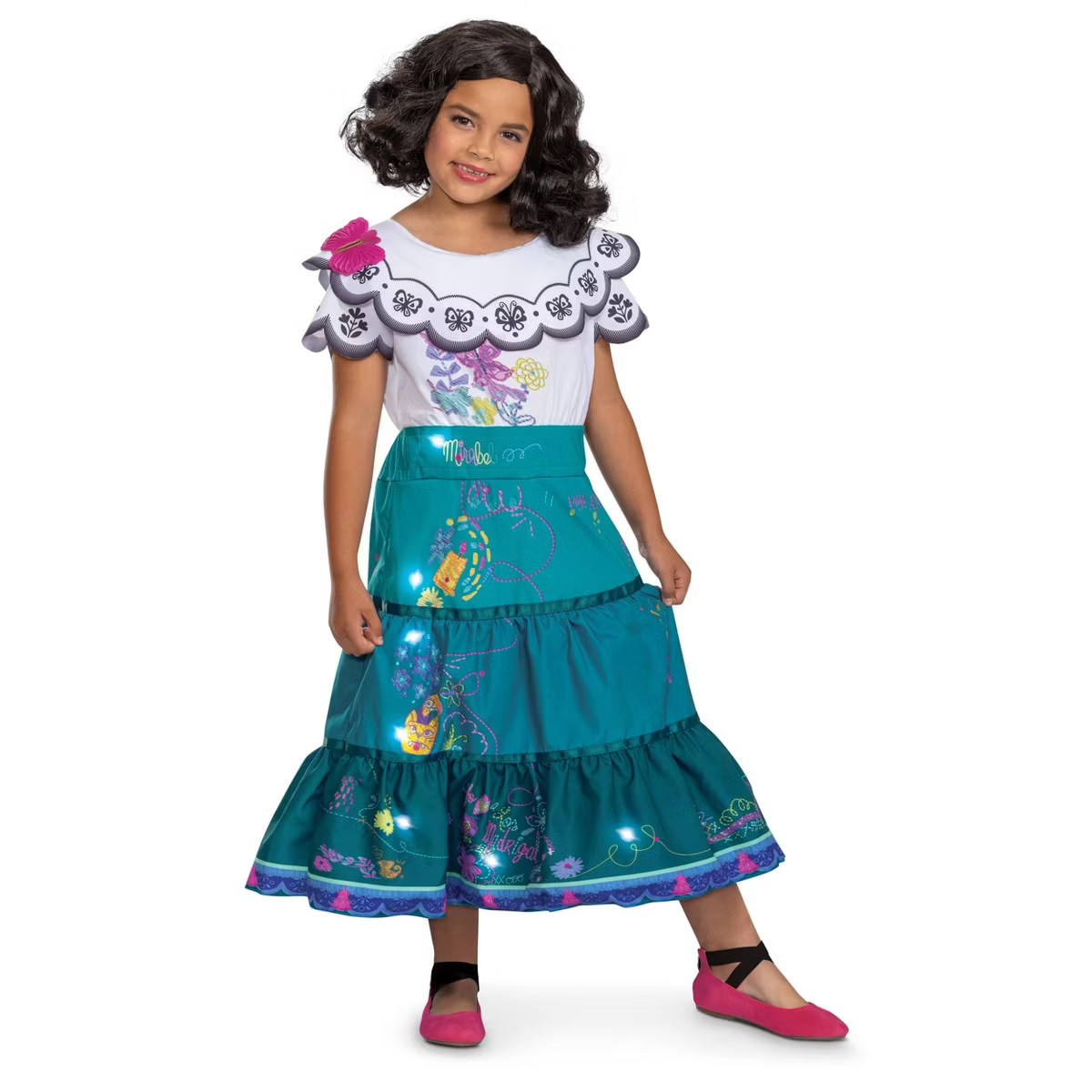 Kids' Disney Encanto Mirabel Light Up Halloween Costume Dress | Target