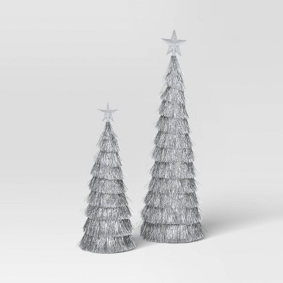 2pk Christmas 18" and 12" Tinsel Trees - Wondershop™ | Target
