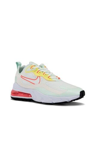 Nike Air Max 270 React Sneaker in Pale Ivory, Summit White & Bright Mango from Revolve.com | Revolve Clothing (Global)