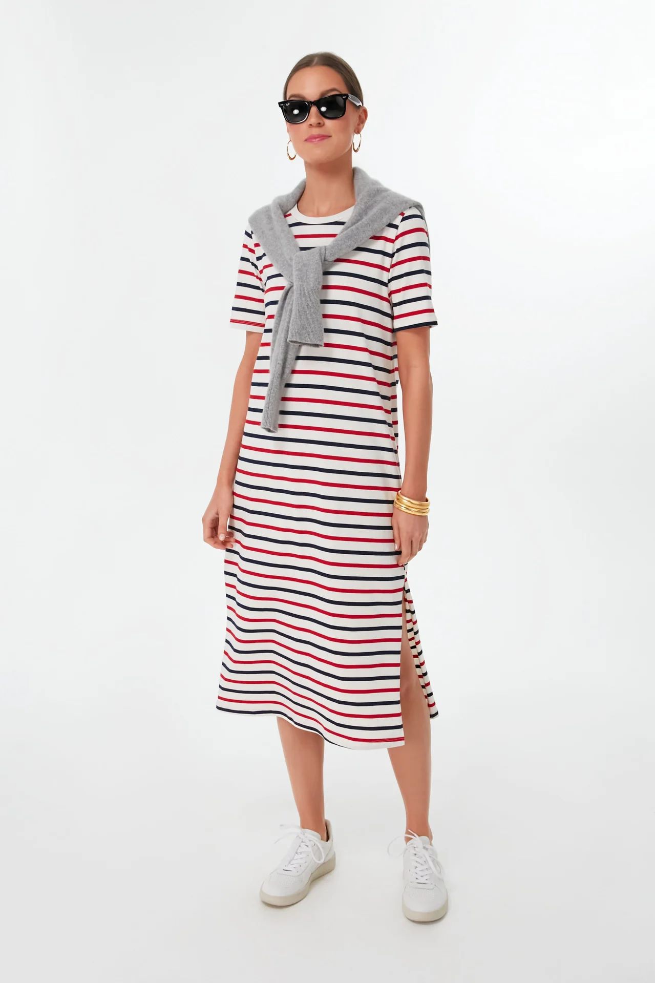 Americana Stripe Short Sleeve Gio Maxi Dress | Tuckernuck (US)
