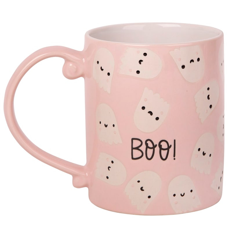 Pink Boo! Ghost Mug, 15oz | At Home