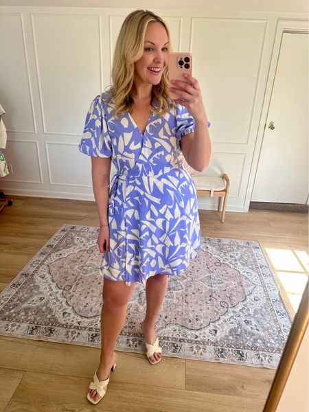 Cute mini wrap dress! I’m wearing a medium. It has a small snap closure at the top so it doesn’t gap open! Vacation outfit - spring dresses - work outfit 

#LTKworkwear #LTKstyletip #LTKmidsize