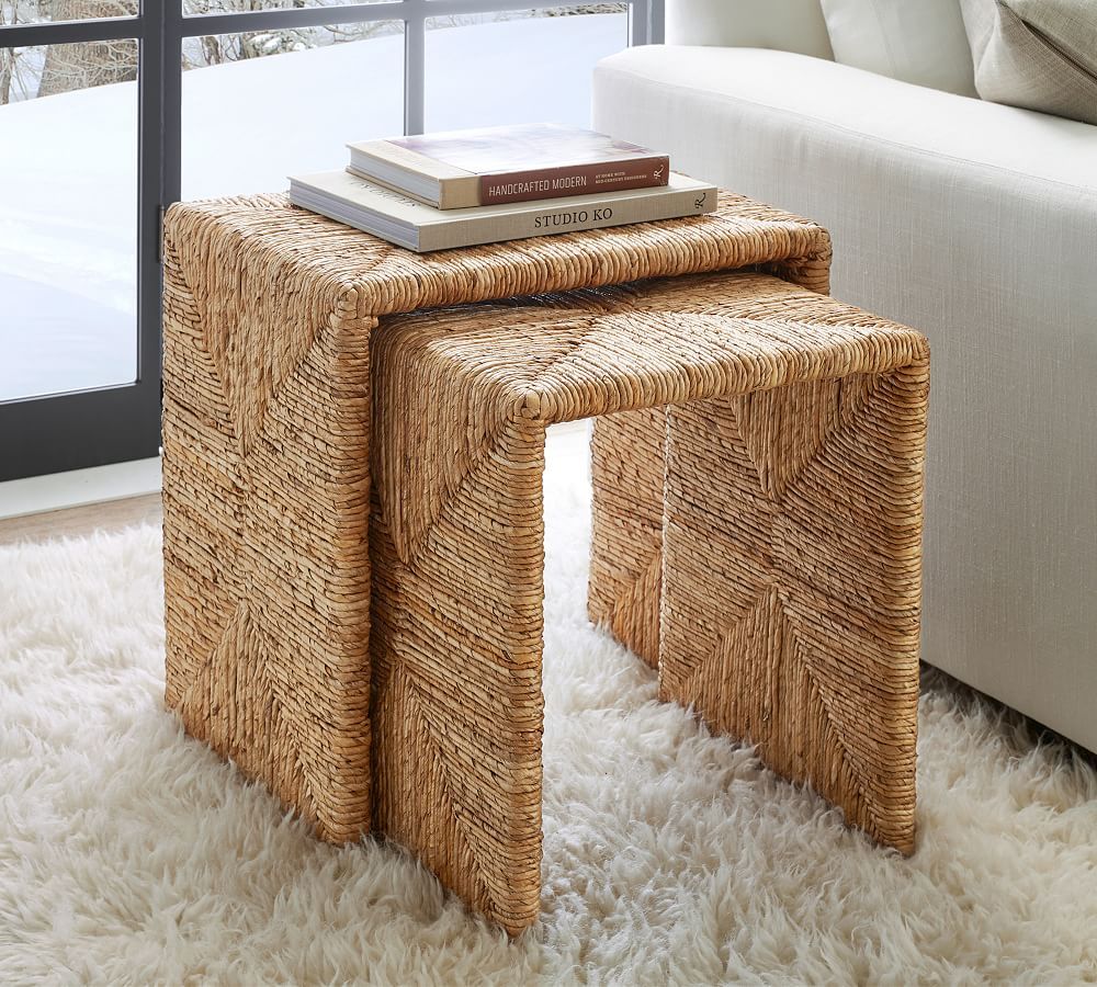 Woven Nesting End Tables | Pottery Barn (US)