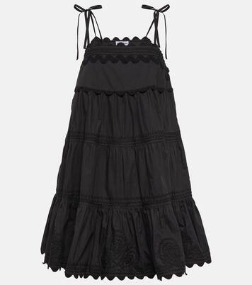 Cotton embroidered tiered minidress | Mytheresa (US/CA)