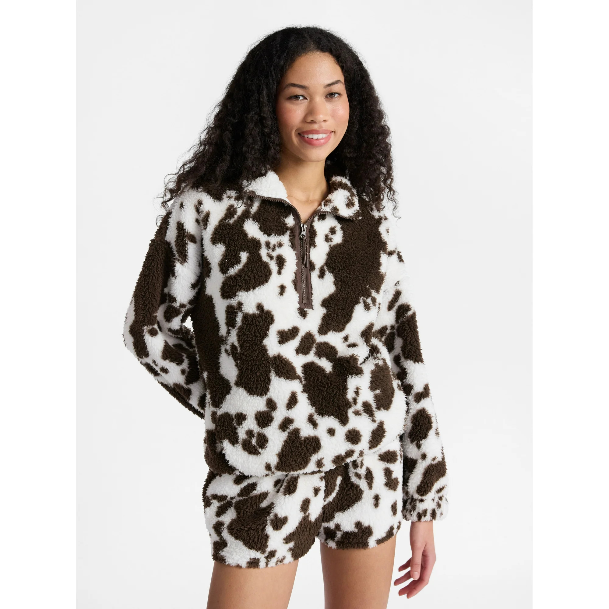 No Boundaries Plush Half-Zip Pullover, Women's | Walmart (US)