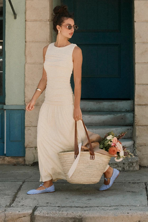 Summer Mode Beige Woven Shoulder Bag | Lulus