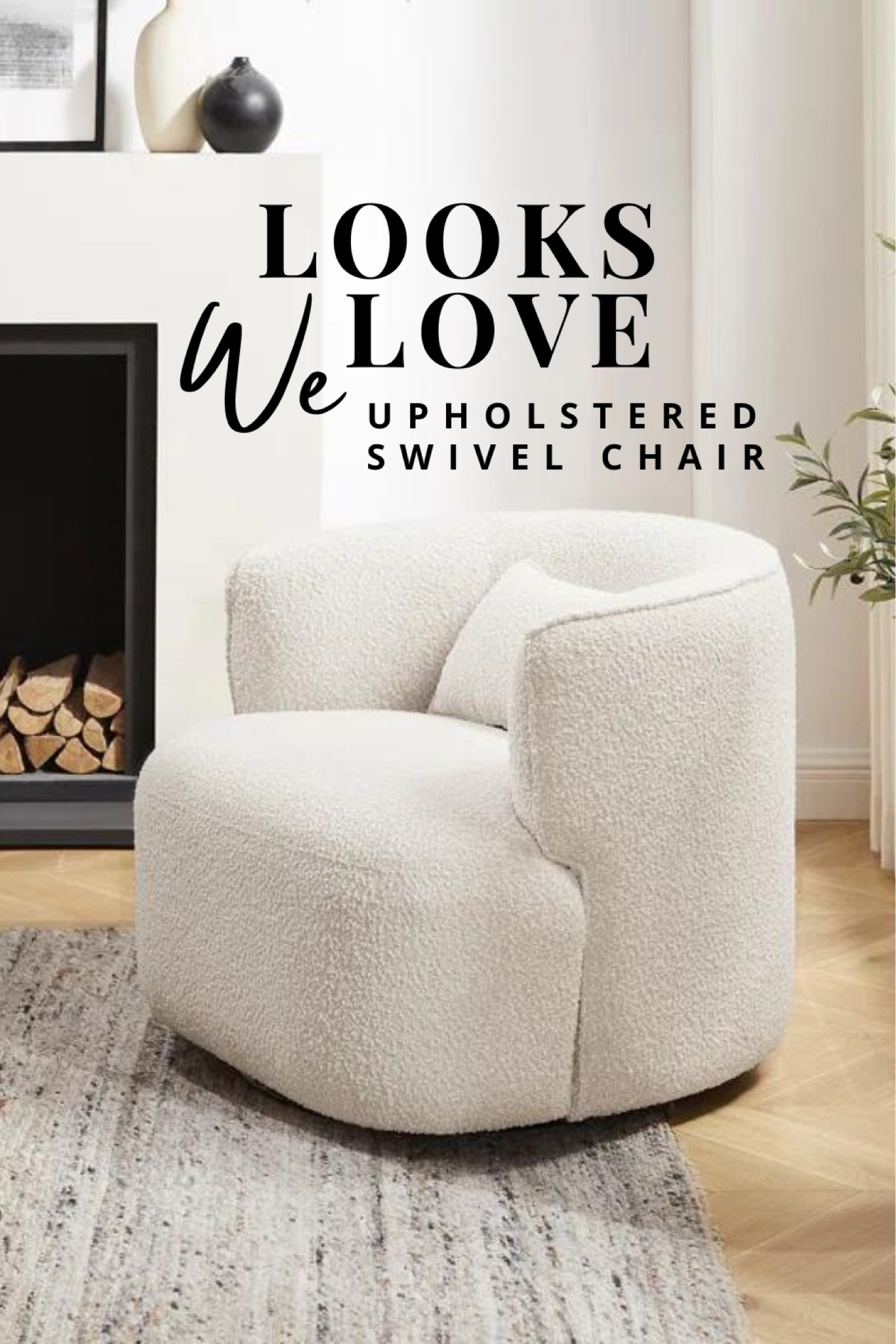 We love a good upholstered swivel chair! 

#barrelchair #sidechair #swivelchair #livingroomchair 

#LTKFamily #LTKHome #LTKStyleTip