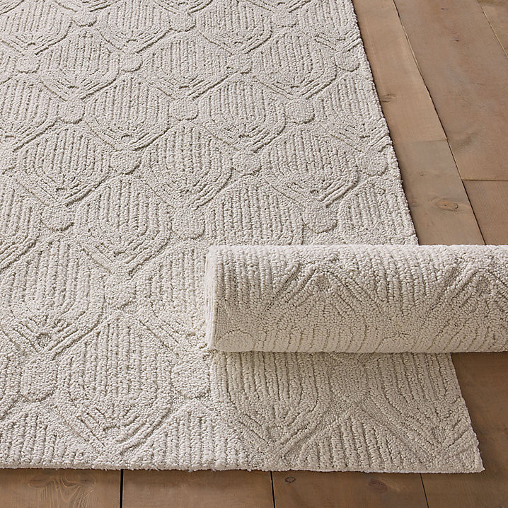 Lofton Hand Tufted Rug with Geometric Lattice Design & Plush Texture | Ballard Designs, Inc.