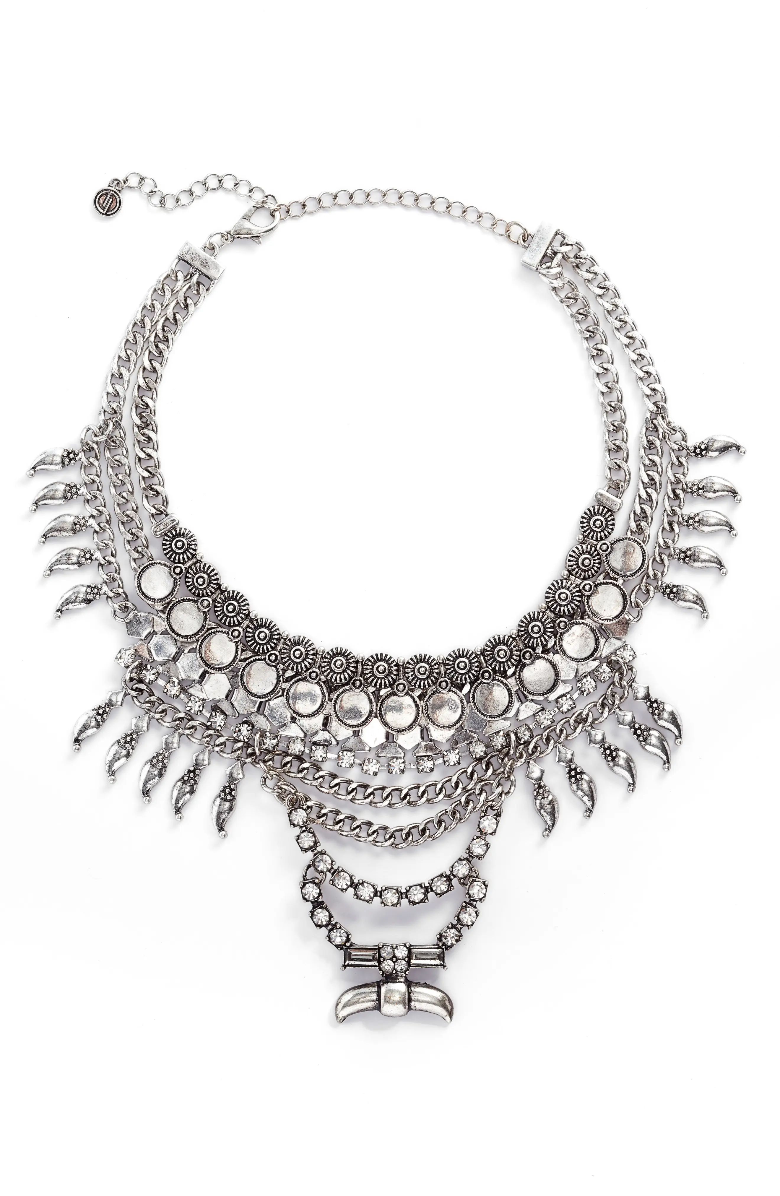 Crystal & Chain Multistrand Necklace | Nordstrom