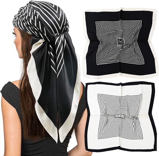 vimate Head Scarf for Women-35 Square Silk Feeling Satin Scarf for Hair Wrapping and Sleeping at ... | Amazon (UK)