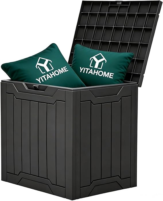 YITAHOME 31 Gallon Outdoor Storage Box, Resin Deck Box and Waterproof Package Delivery Box for Ga... | Amazon (US)
