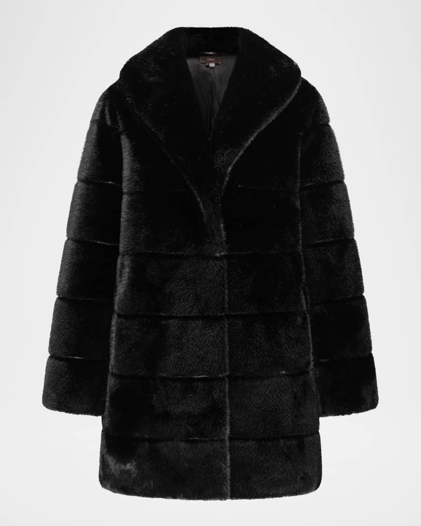 Mink Faux Fur Stroller Coat | Neiman Marcus