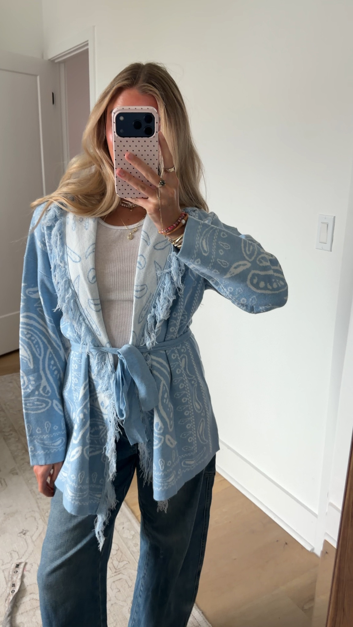 Amazon size small Saodimallsu Womens Fall Tassel Shawl Collar Cardigan Paisley Wrap Sweaters Coats with Belt,Long sleeve,Boho style,Bandana Pattern,Elegant Fringe Cardigan,2026 Fall Fashion,Soft Knit