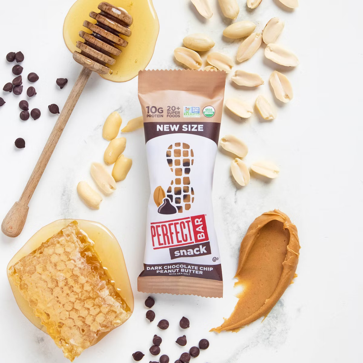 Perfect Bar Organic Snack Dark Chocolate Chip Peanut Butter Protein Bars - 16.9oz/10ct | Target