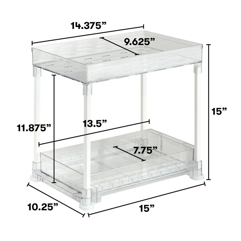 The Home Edit Under Cabinet 2-Tier Storage Tower, 10X14.5X15in | Walmart (US)