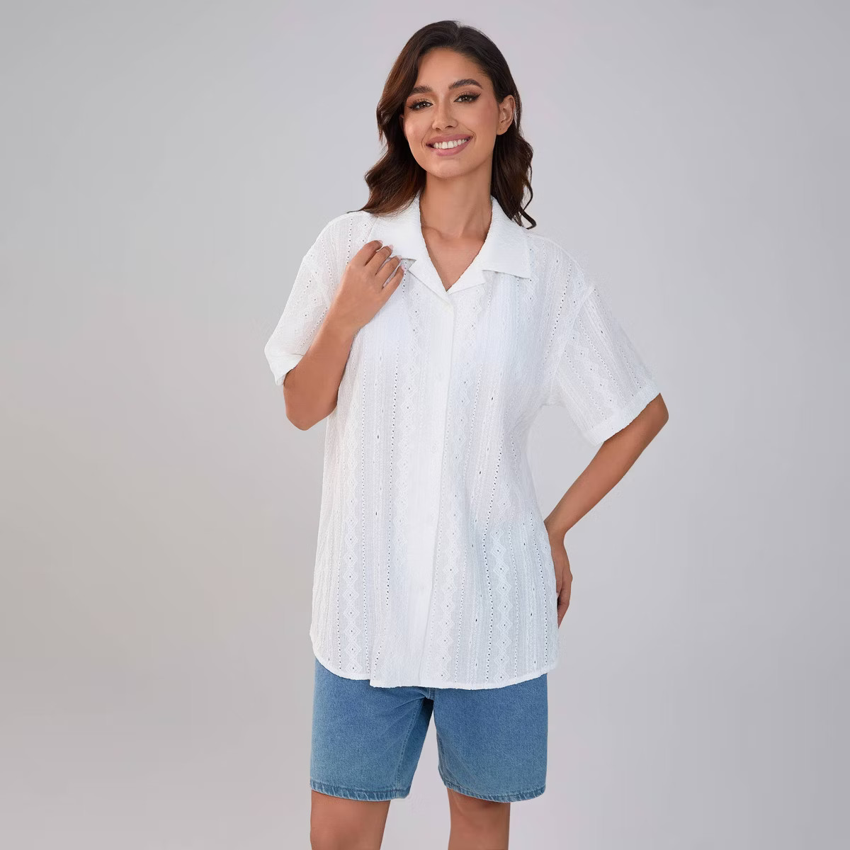 Women's Short Sleeve Blouse - Wild Fable™ White L | Target