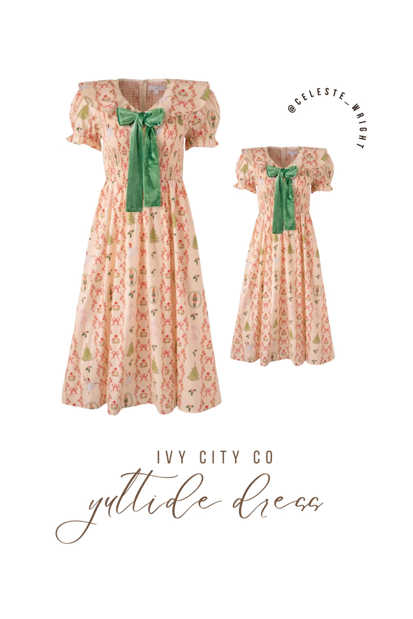YULETIDE DRESS 
Ivy city co

Sizing - women xx-small through 5x
Girls sizing available too for mommy and me matching 

Ivy City Co X Celeste Clark

The dress that screams "happy holidays!"

a beautiful holiday piece that you'll wear for years and years!

#LTKHoliday #LTKSeasonal #LTKstyletip