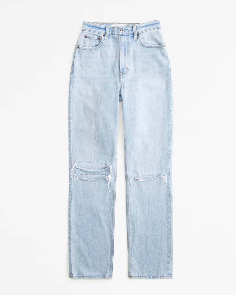 Curve Love Ultra High Rise 90s Straight Jean | Abercrombie & Fitch (US)