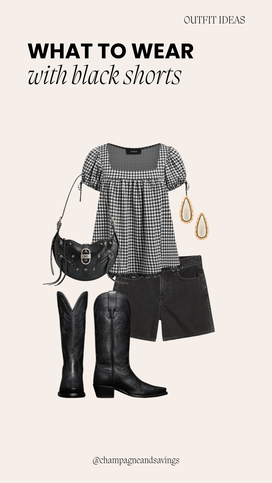 Black shorts outfit

#LTKootd