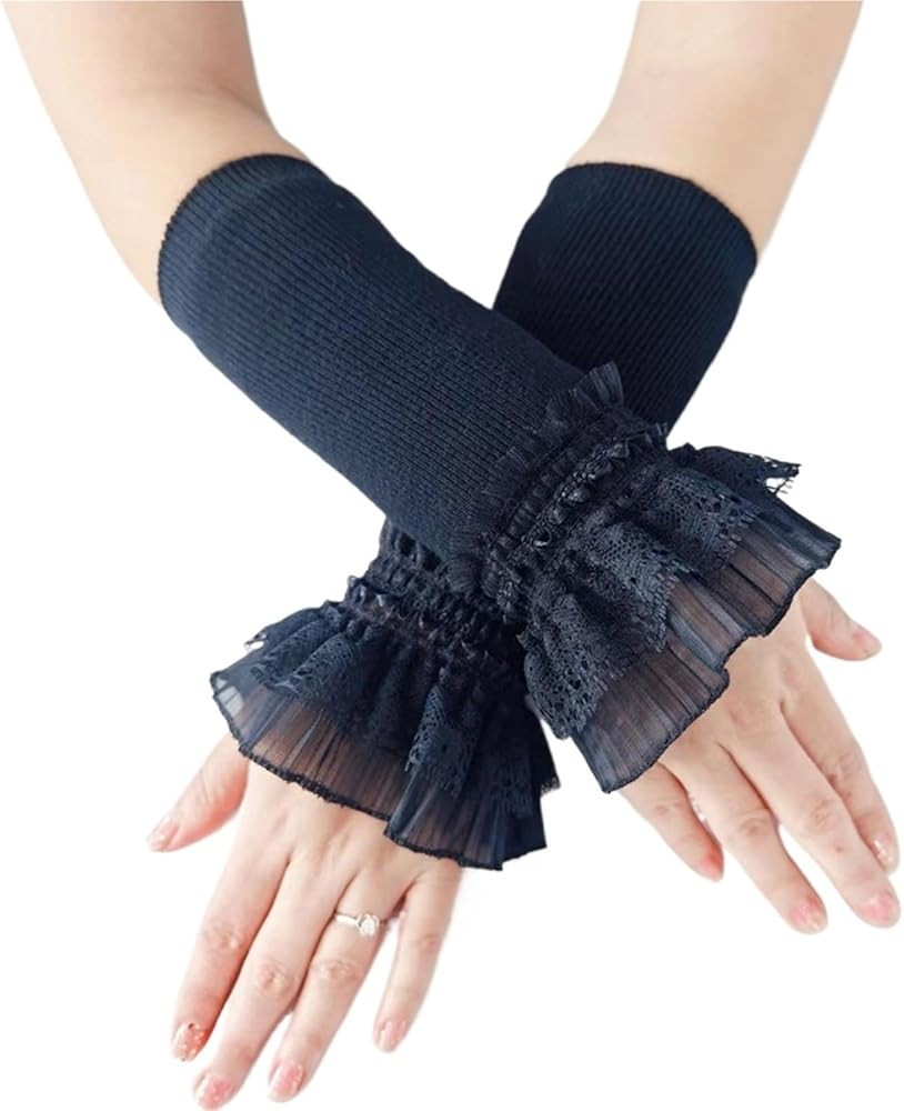 2 Paar Spitze Falsche Manschette Damen Nagel Foto Arm Ärmel Nagellack Malerei Design Fotografie ... | Amazon (DE)