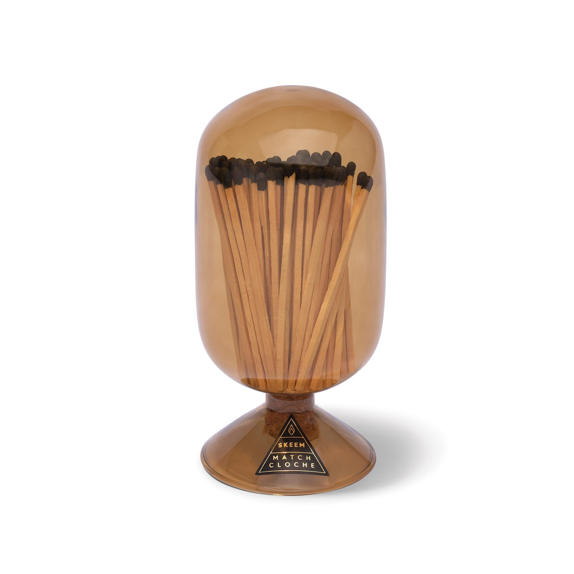 Skeem Glass Match Cloche - Amber - Includes 120 Small Black-Tipped Match Sticks | Amazon (US)