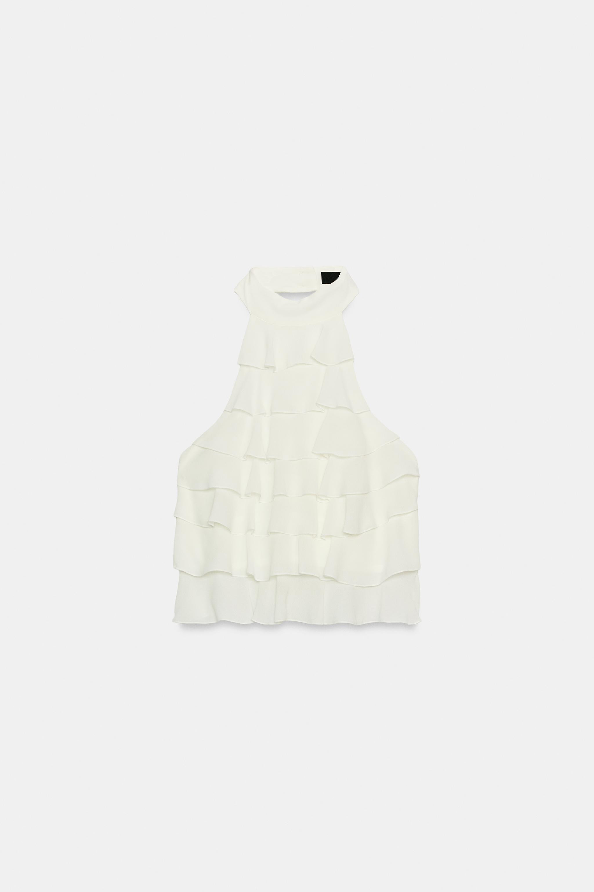 GEORGETTE HALTER TOP | Zara US