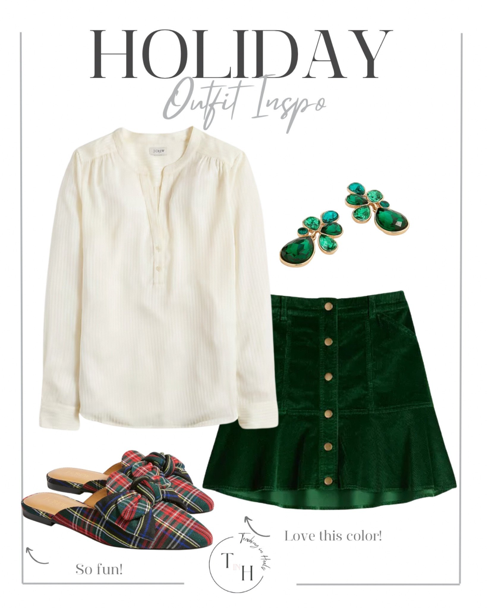 Corduroy button front skirt  long sleeve pop over  tartan mules  slip on mules  petal statement earrings  holiday OOTD  holiday party  holiday photos  teacher style  teacher work style workwear  business casual  business office outfit  teacher ootd  teacherfit   ootd  shirt trendteacher  teacher outfits  teacher 

#LTKSeasonal #LTKSaleAlert #LTKHoliday
