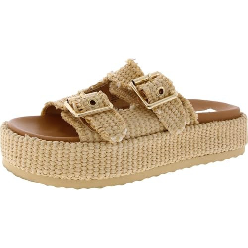 Steve Madden Women's Karrigan Slide Sandal, Natural, 9.5 | Amazon (US)