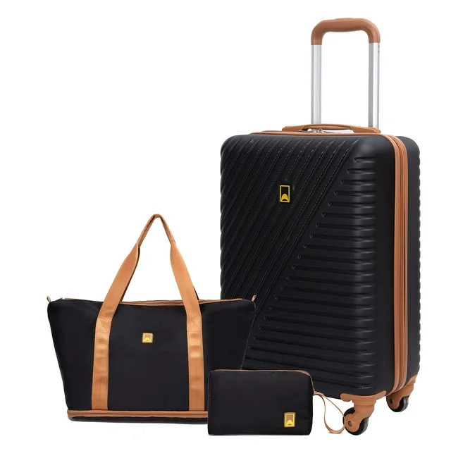 Landisun 3 Piece Carry-on Luggage Sets, Hardside Suitcase Set with Spinner Wheels, Portable Trave... | Walmart (US)