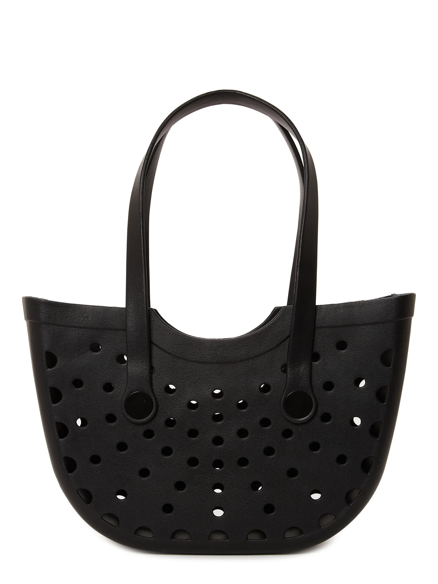 Time and Tru Women’s Molded Tote Bag Black | Walmart (US)