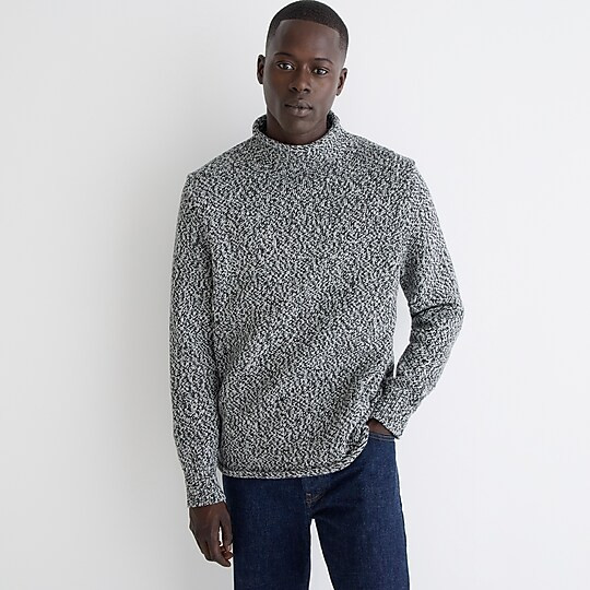 Heritage marled cotton rollneck sweater | J. Crew US