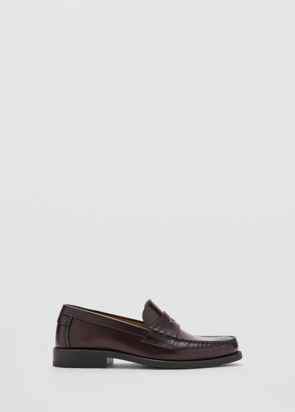 Aged-leather loafers | Mango (US/MX/AU)