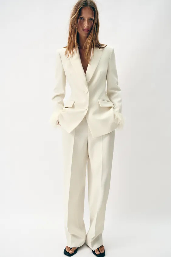 HIGH-WAIST STRAIGHT-LEG TROUSERS | Zara UK