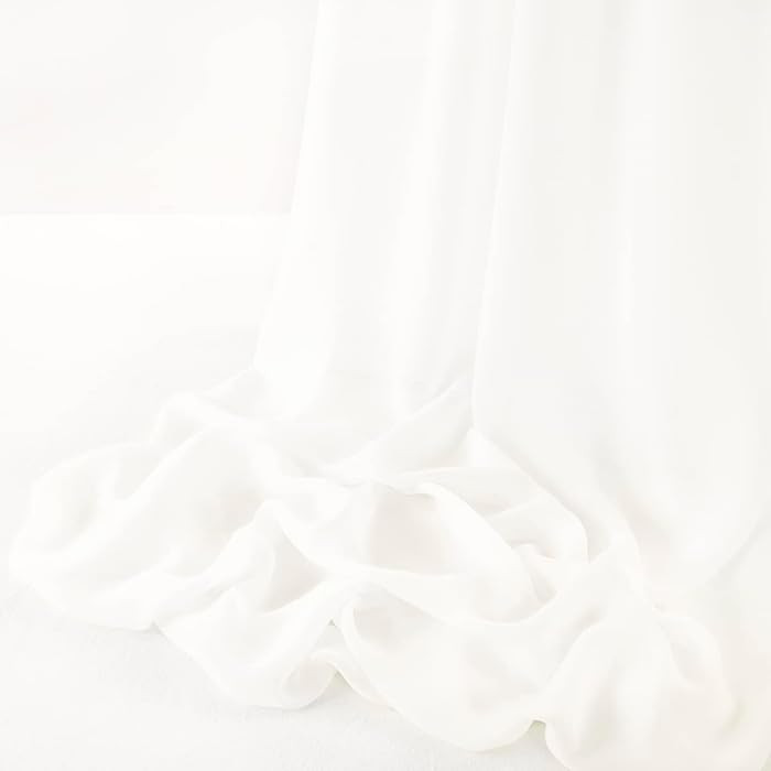 MLMW Ivory Chiffon Fabric by The Yard 20 Yards 60" Wide Wedding Arch Draping Fabric Sheer Materia... | Amazon (US)