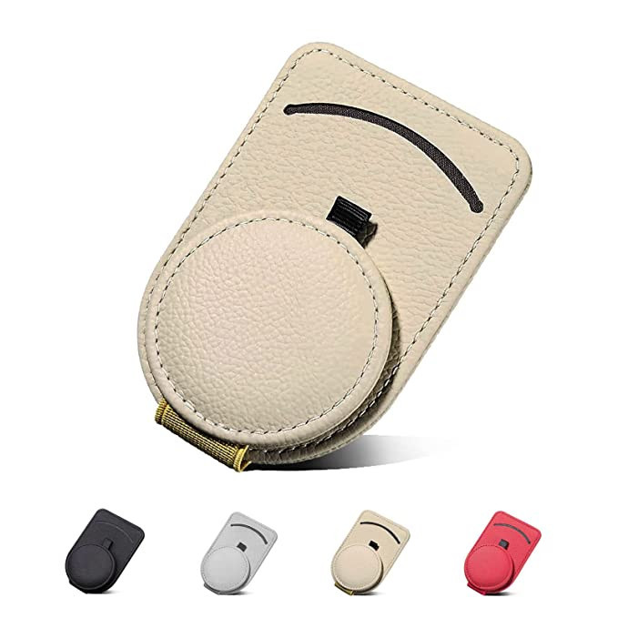 CIKOUCIN Sunglass Holder for Car,Magnet Sunglasses Holder for car,Leather Car Sunglass Holder,Sun... | Amazon (US)