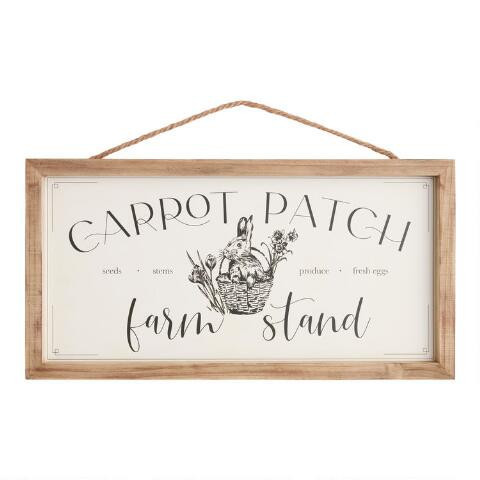 Carrot Patch Farm Stand Sign Decor | World Market