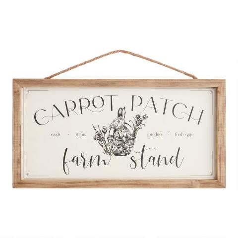 Carrot Patch Farm Stand Sign Decor | World Market