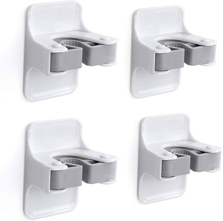 MCOMCE Broom Holder, Sturdy Broom Holder Wall Mount, Broom Gripper Holds Self Adhesive No Drillin... | Amazon (US)