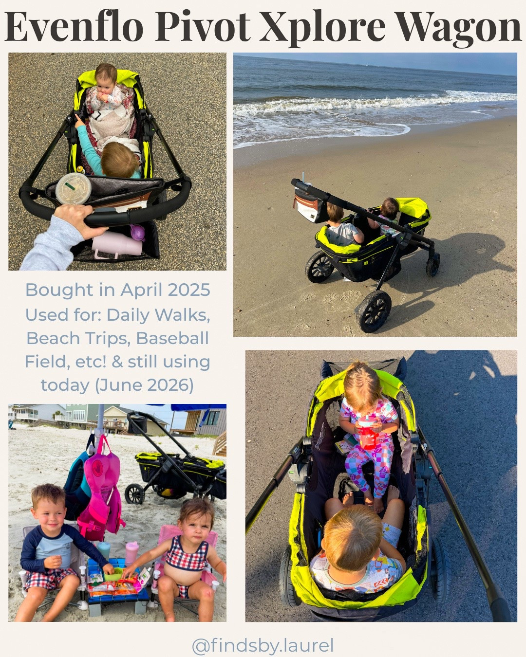 The wagon that has gone everywhere with us since April 2025! 👏🏼

The Evenflo Pivot Xplore Wagon has handled daily walks, park days, baseball fields, beach trips, vacations, and more. The push/pull design, canopy, and roomy storage make it one of our favorite gear investments for the toddler years.

Linking it along with a few other walking and outdoor favorites that get used on repeat. ☀️

#LTKFamily #LTKKids #LTKHome #MomMustHaves #ToddlerEssentials #FamilyFavorites #OutdoorFamily #WalkingFavorites #BeachEssentials #ParkDay #BaseballMom #WagonLife #EvenfloPivotXplore #AmazonFinds #FindsByLaurel

#LTKdayinmylife #LTKmomlife #LTKKids