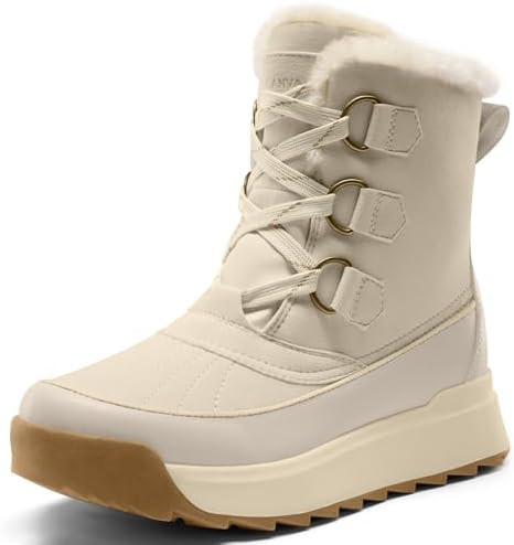 Vilanva Winter Snow Boots for Women Faux Fur Collar Ankle Booties Warm Microfleece Lining with An... | Amazon (US)