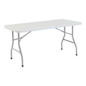 NPS BT3000 30x60" Modern Plastic Heavy Duty Folding Table in Speckled Gray | Cymax