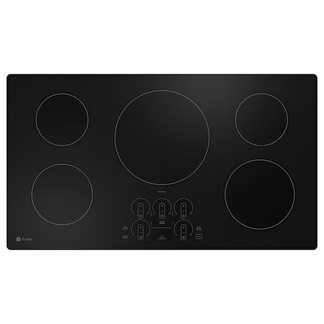 GE Profile 36-in 5 Burners Black Smart Induction Cooktop | Lowe's