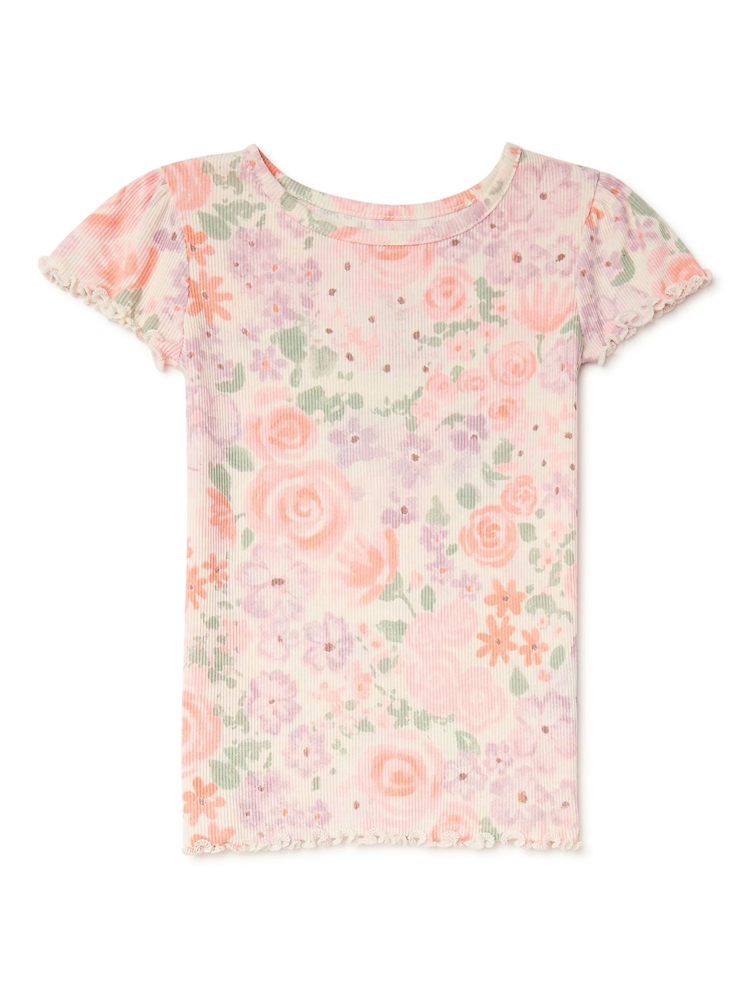 Garanimals Toddler Girl Short Sleeve Printed T-Shirt, Sizes 12M-5T | Walmart (US)