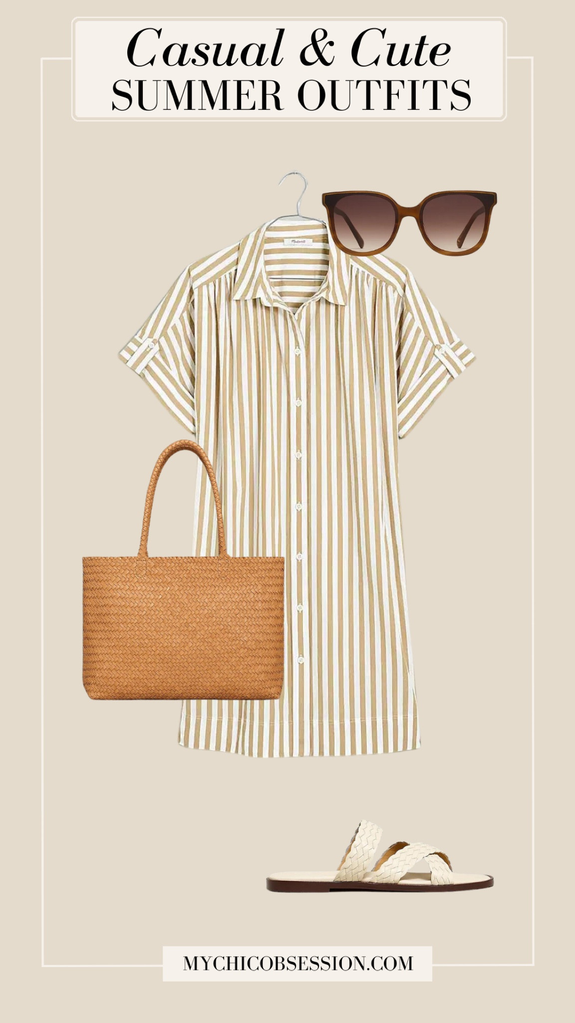 A striped shirt dress is the perfect summer outfit for brunch, weekend plans, or even the office. Add sunglasses, a woven tote, and sandals to finish the casual look.

#LTKSeasonal #LTKstyletip