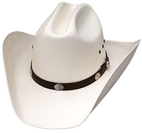 Western Express Natural Straw Cowboy Hat - Cattleman Style with Silver Conchos Band | Kids' Cowboy & Cowgirl Hat | Amazon (US)