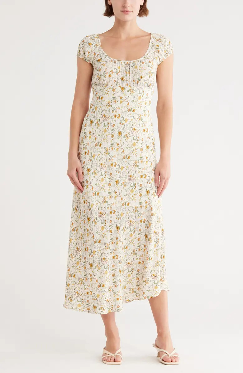 Blu Pepper Cap Sleeve Midi Dress | Nordstromrack | Nordstrom Rack