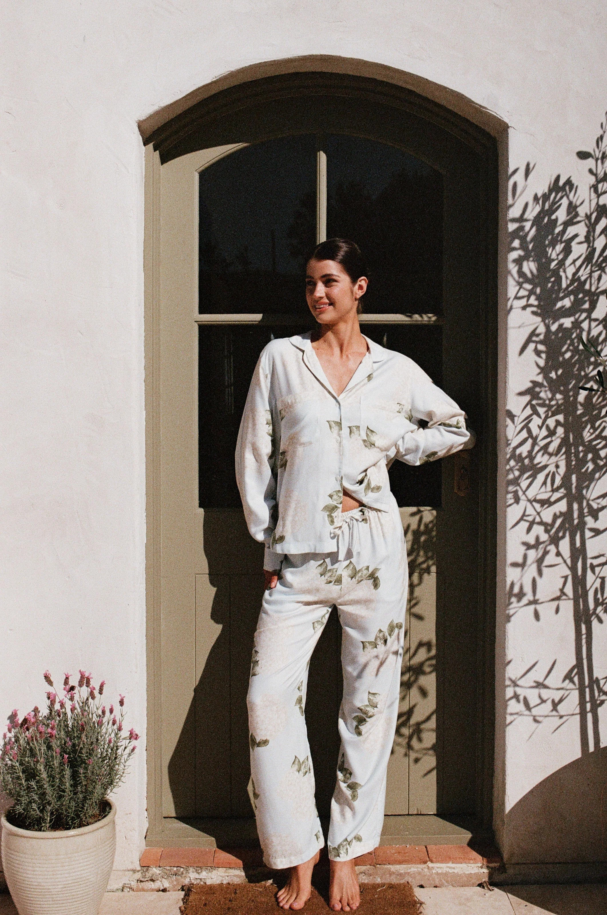 Abigail Sleep Set - Long - Heirloom Hydrangea | Piyama US